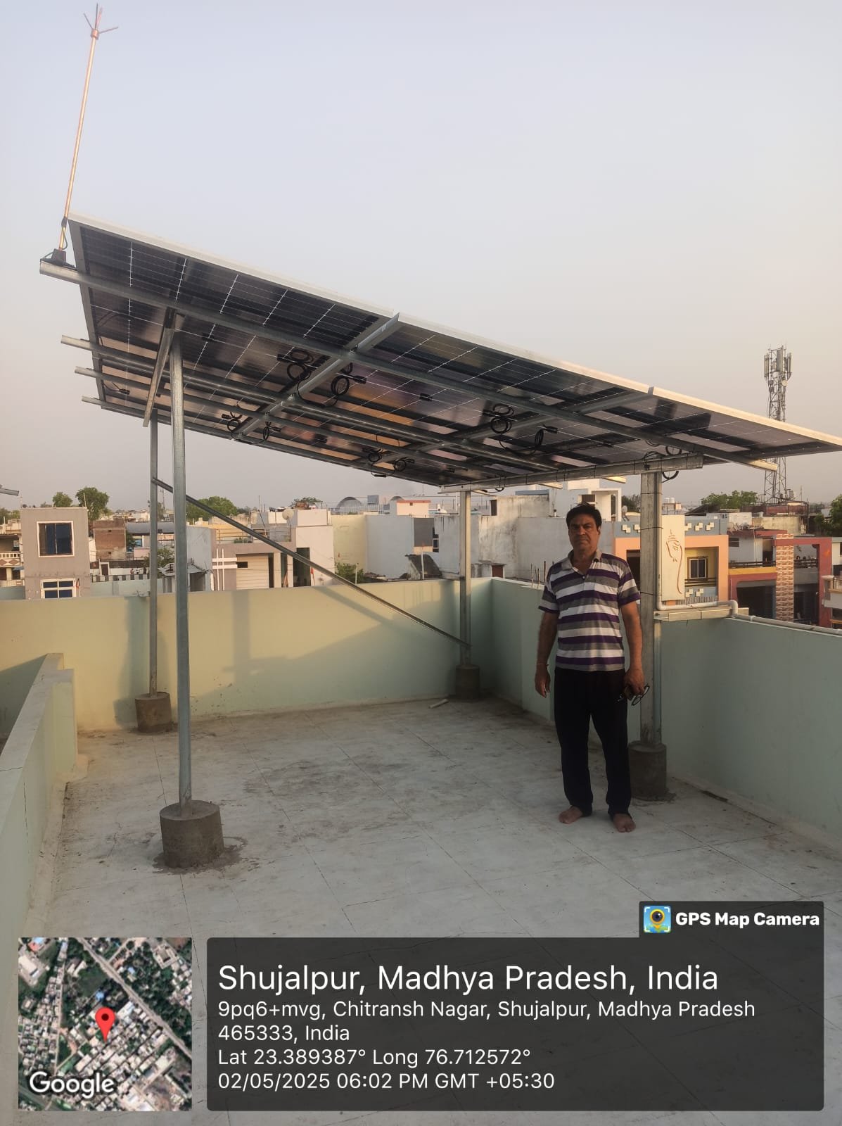 SolarShakty solar customer in Shujalpur